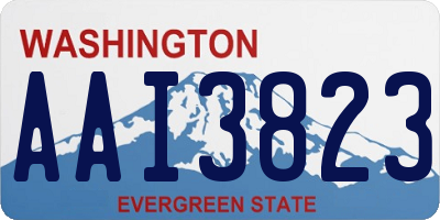 WA license plate AAI3823