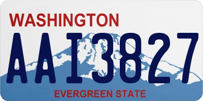 WA license plate AAI3827