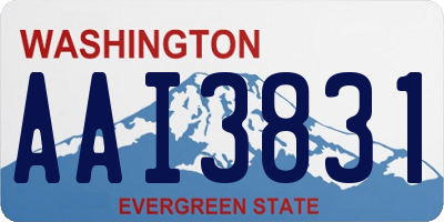 WA license plate AAI3831