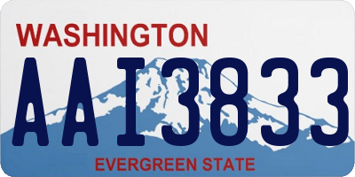 WA license plate AAI3833