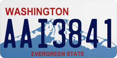 WA license plate AAI3841