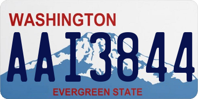 WA license plate AAI3844