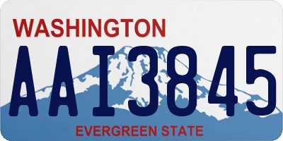 WA license plate AAI3845