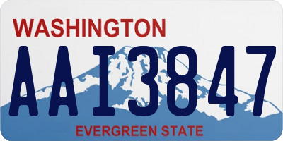 WA license plate AAI3847