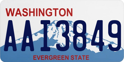 WA license plate AAI3849