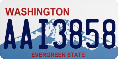 WA license plate AAI3858