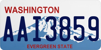 WA license plate AAI3859