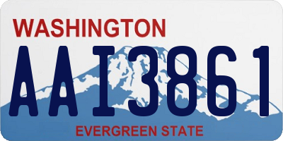 WA license plate AAI3861