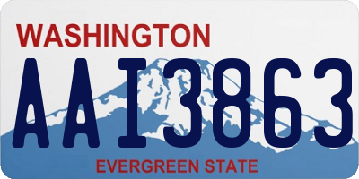 WA license plate AAI3863