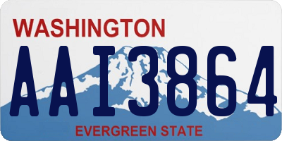 WA license plate AAI3864