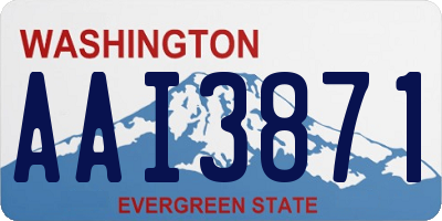 WA license plate AAI3871