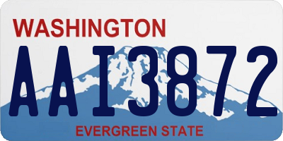 WA license plate AAI3872