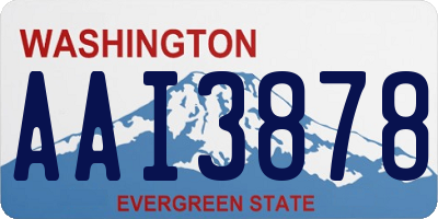 WA license plate AAI3878