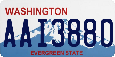 WA license plate AAI3880