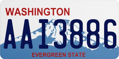 WA license plate AAI3886
