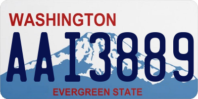 WA license plate AAI3889