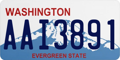 WA license plate AAI3891