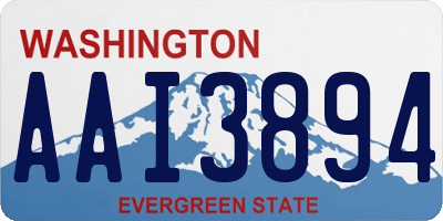 WA license plate AAI3894