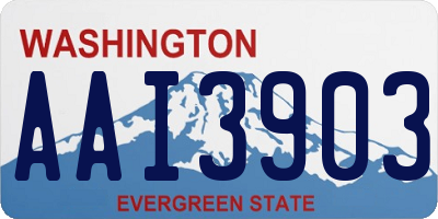 WA license plate AAI3903