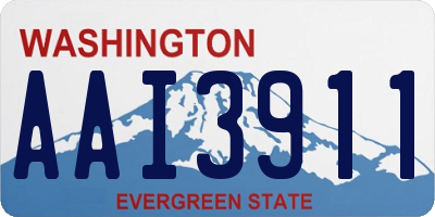 WA license plate AAI3911