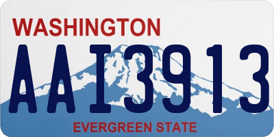 WA license plate AAI3913