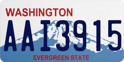 WA license plate AAI3915
