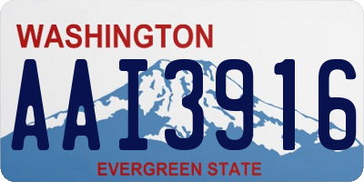 WA license plate AAI3916
