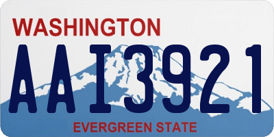 WA license plate AAI3921