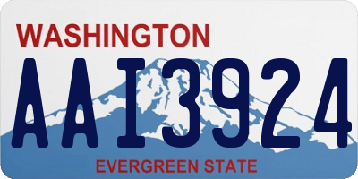 WA license plate AAI3924