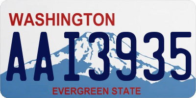 WA license plate AAI3935