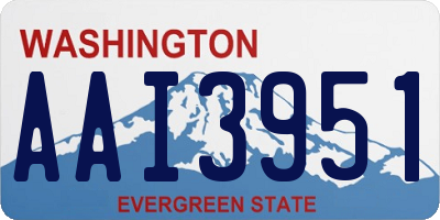 WA license plate AAI3951