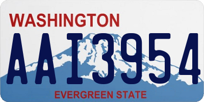 WA license plate AAI3954