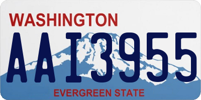 WA license plate AAI3955