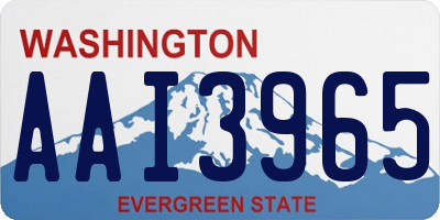 WA license plate AAI3965