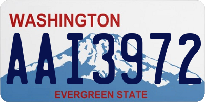 WA license plate AAI3972