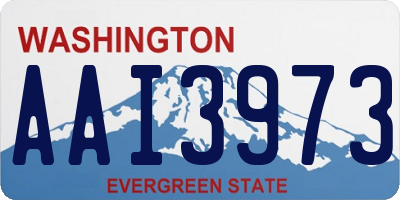 WA license plate AAI3973