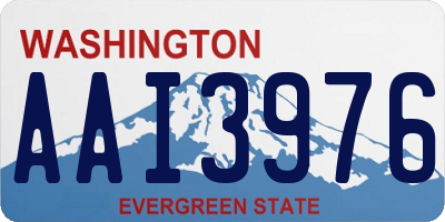 WA license plate AAI3976