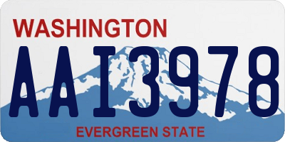 WA license plate AAI3978