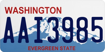 WA license plate AAI3985