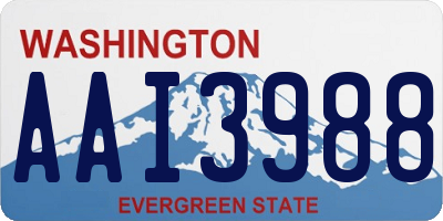 WA license plate AAI3988