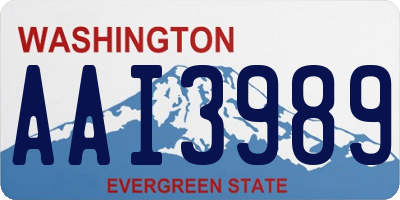 WA license plate AAI3989