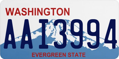 WA license plate AAI3994