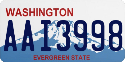 WA license plate AAI3998