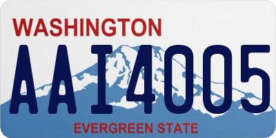 WA license plate AAI4005