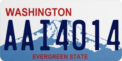 WA license plate AAI4014