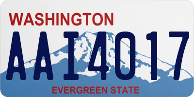 WA license plate AAI4017