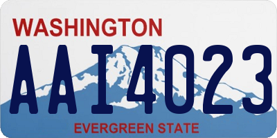 WA license plate AAI4023