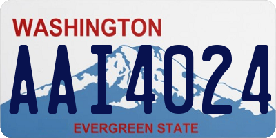 WA license plate AAI4024