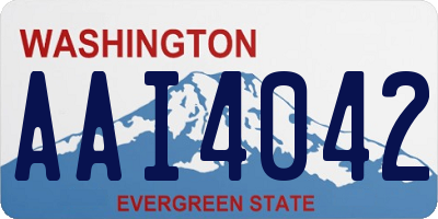 WA license plate AAI4042