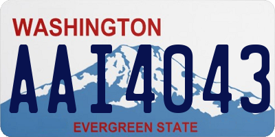 WA license plate AAI4043